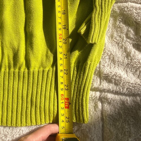 Lafayette 148 Lime Green Cowl neck knitted top - Picture 7 of 8